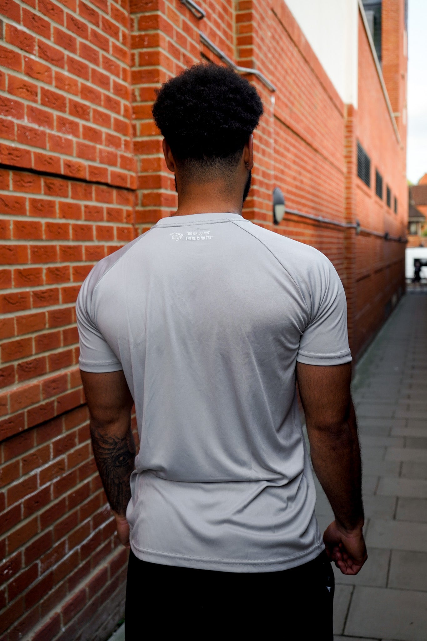 Light Grey Slim Fit Short Sleeve Training Top by SabreFIT – Engineered for Comfort and Performance