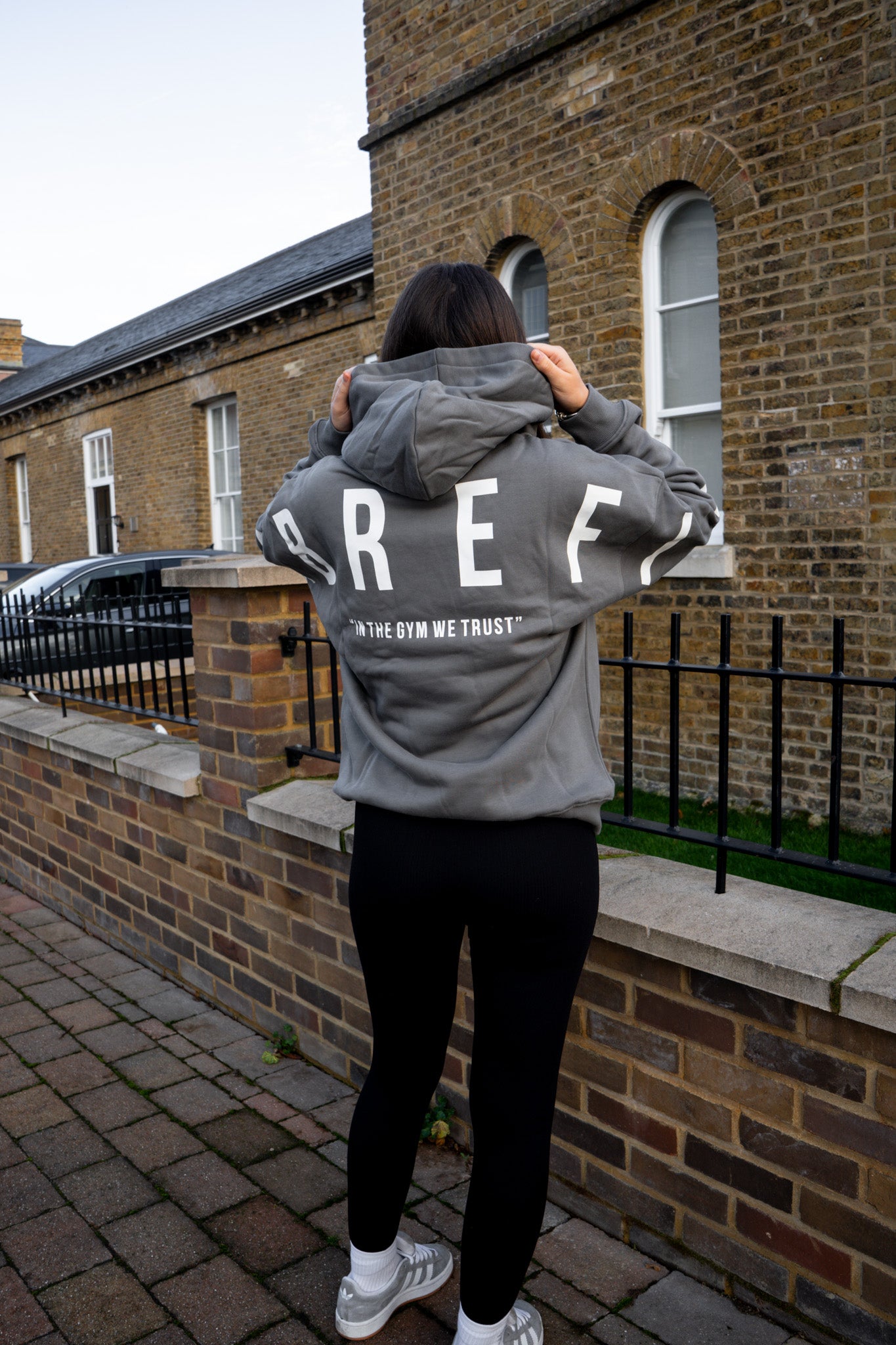 Premium Dark Grey Oversized Hoodie by SabreFIT - Comfortable and Stylish