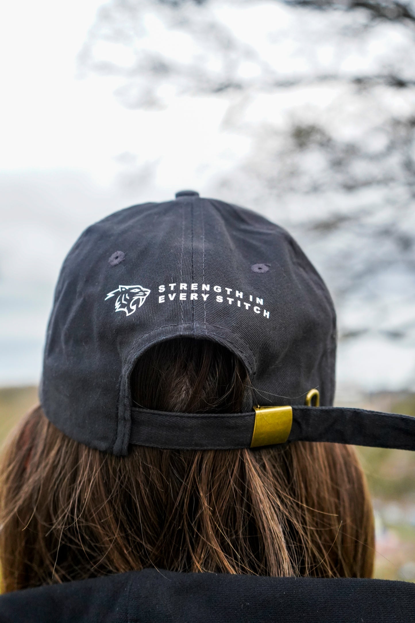 Premium Black Brushed Cotton 6 Panel Cap