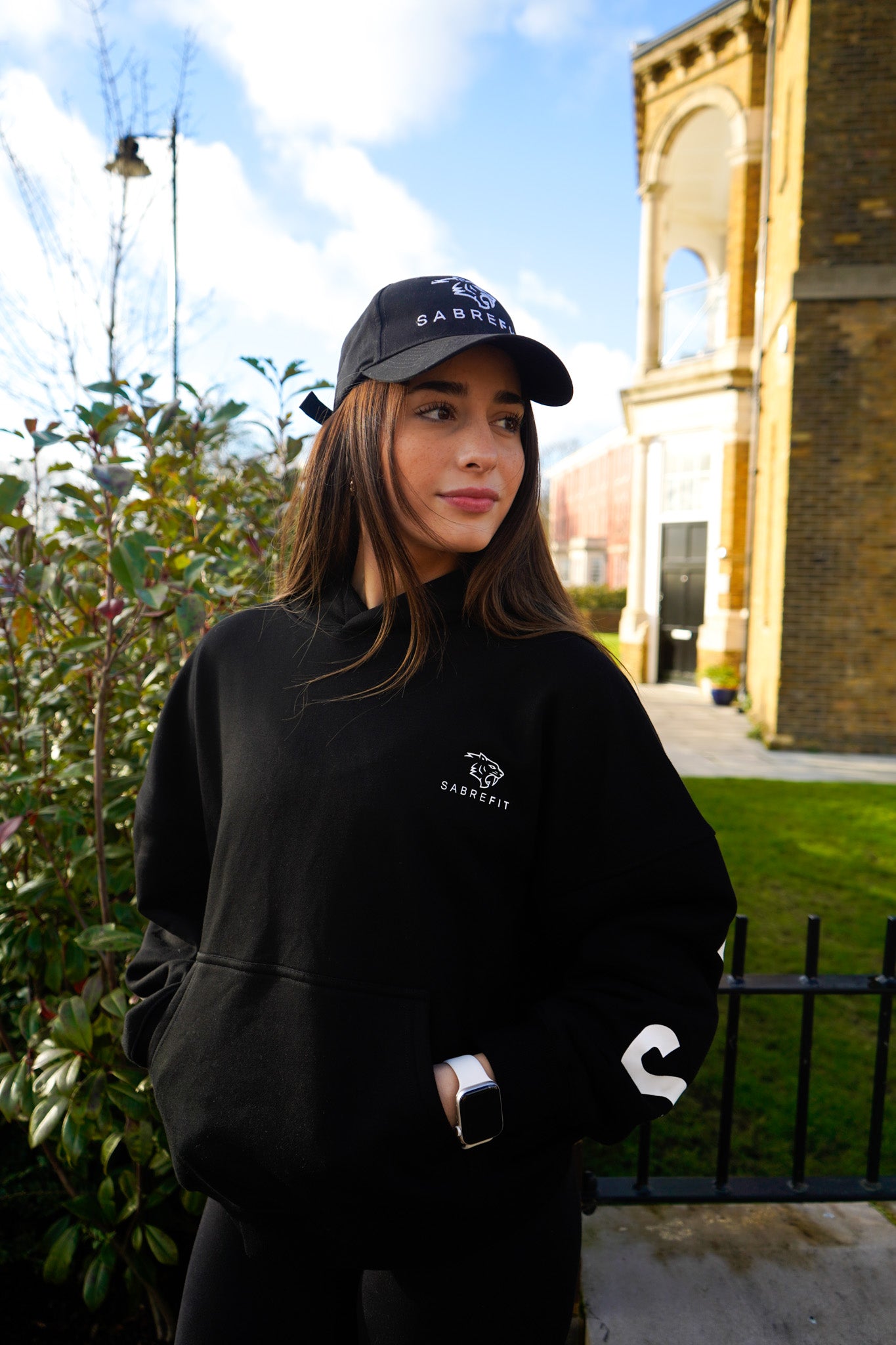 Premium Black Oversized Hoodie by SabreFIT - Comfortable and Stylish