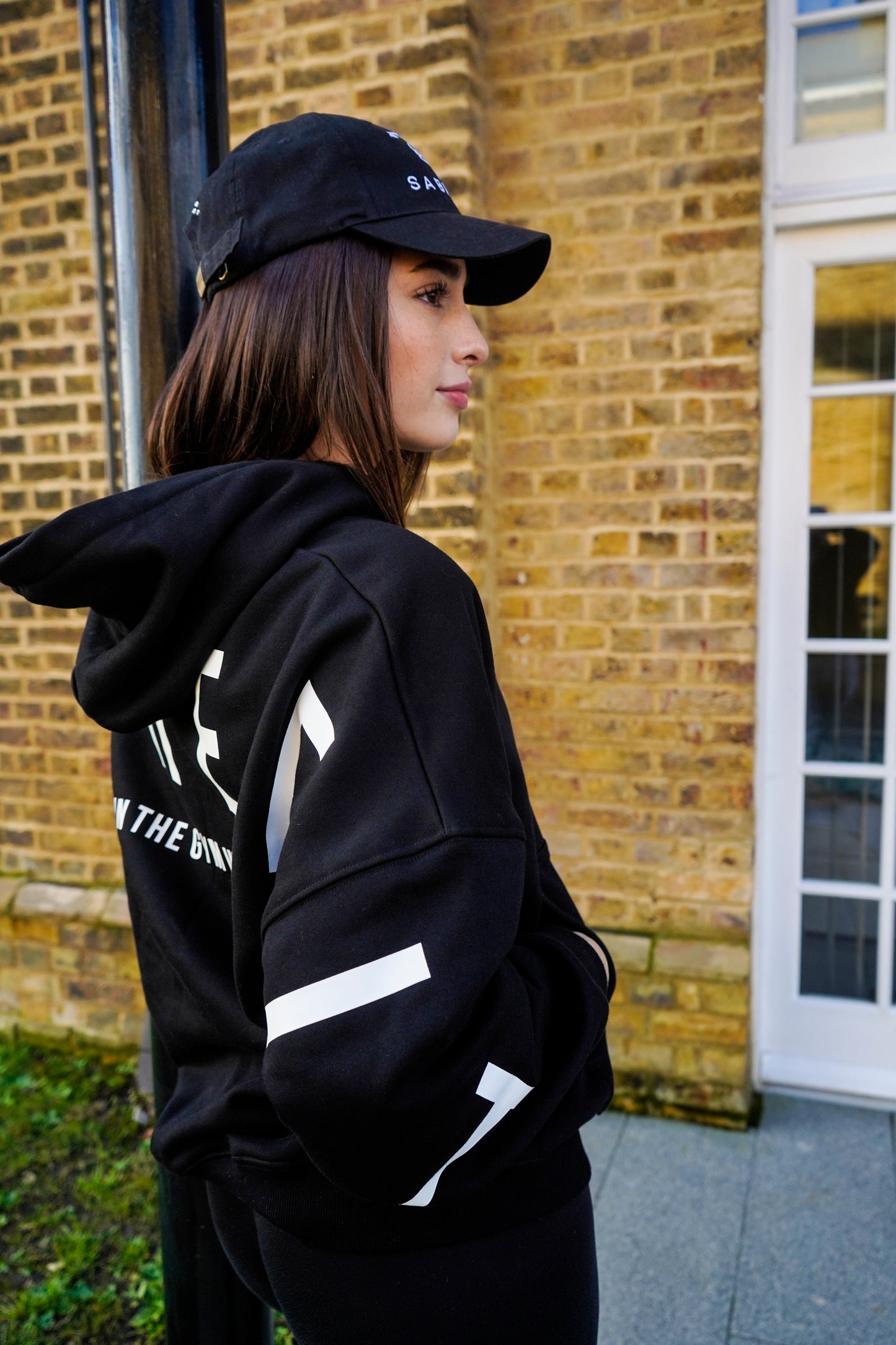 Premium Black Oversized Hoodie by SabreFIT - Comfortable and Stylish