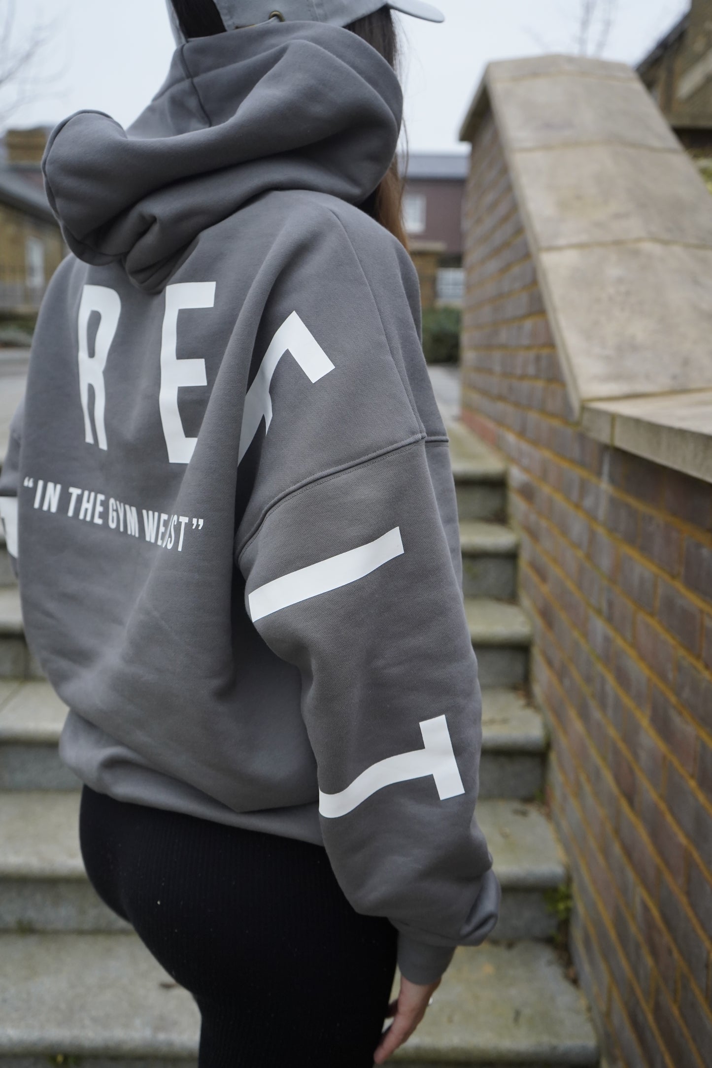 Premium Dark Grey Oversized Hoodie by SabreFIT - Comfortable and Stylish