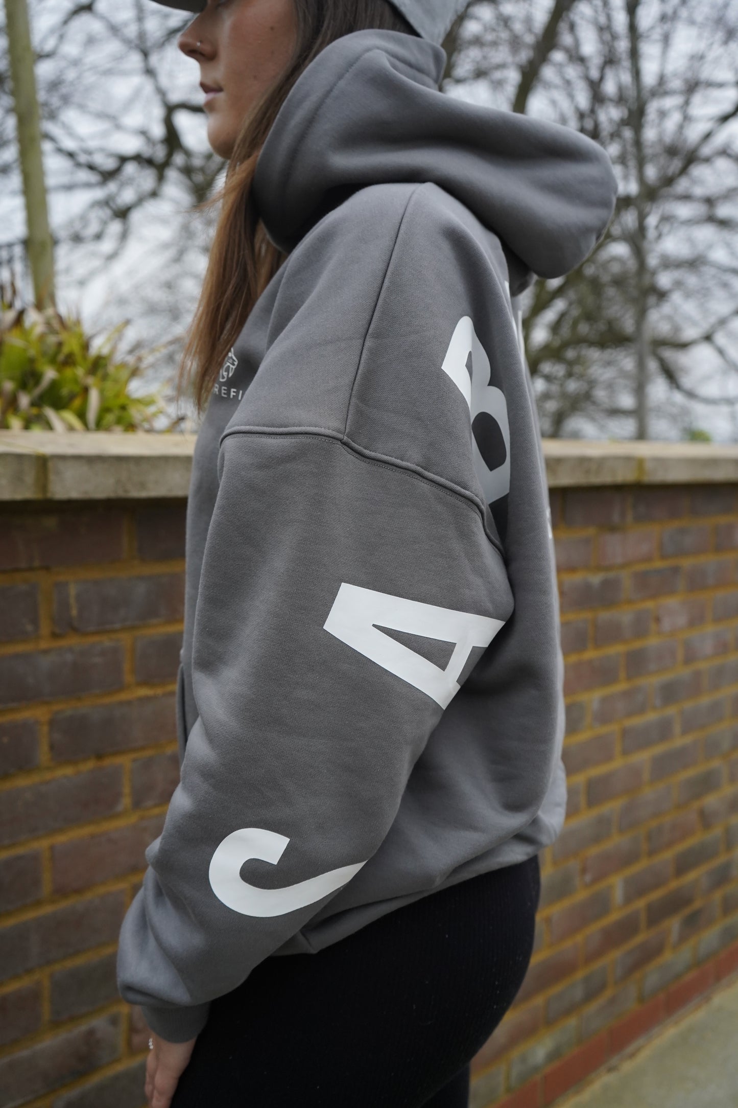 Premium Dark Grey Oversized Hoodie by SabreFIT - Comfortable and Stylish