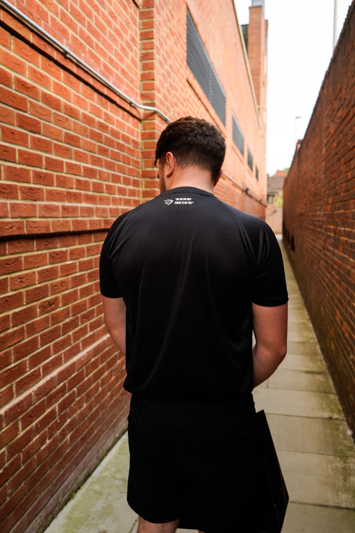 Black Slim Fit Short Sleeve Training Top by SabreFIT – Engineered for Comfort and Performance